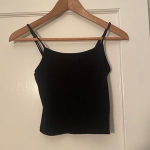 American Eagle black cropped cami/tank top